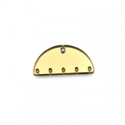 Colgante de Metacrilato Semicirculo con Agujeros 32x16mm