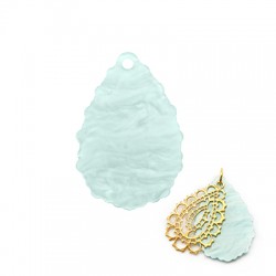 Pendentif en Acrylique Plexi en Forme de Larme 31 x 45 mm