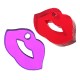 Plexi Acrylic Charm Lips 17x10mm