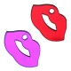 Plexi Acrylic Charm Lips 17x10mm