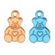 Plexi Acrylic Charm Bear with Heart 10x16mm