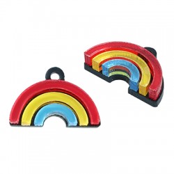 Plexi Acrylic Charm Rainbow 19x13mm