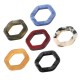 Breloque en Acrylique Plexi Cadre Hexagonal Creux 15 mm