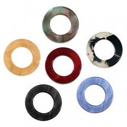 Breloque Ronde Creuse en Acrylique Plexi 15 mm