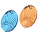Pendente in Plexi Acrilico Ovale con Sole 21x29mm