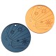 Plexi Acrylic Pendant Round Moon Stars 40mm