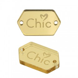 Connecteur Hexagonal en Acrylique Plexi « Chic » 20 x 12 mm