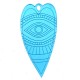 Plexi Acrylic Pendant Heart with Evil Eye 25x50mm