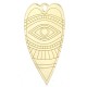 Pendente in Plexi Acrilico Cuore con Occhio 25x50mm