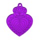 Plexi Acrylic Pendant Heart Fire 40x50mm