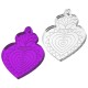 Plexi Acrylic Pendant Heart Fire 40x50mm