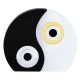 Plexi Acrylic Decorative Yin Yang with Evil Eye 99x84mm (2pcs/Set)