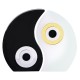 Décoration Décorative en Plexiglas Acrylique Yin Yang avec œil Maléfique 99 x 84 mm (2 Pièces/Ensemble)