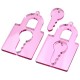 Plexi Acrylic Pendant Locket 34x58mm & Key 14x29mm (2pcs/Set)