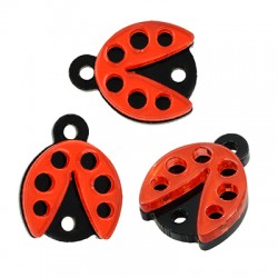 Ciondolo Connettore in Plexi Acrilico Coccinella 12mm