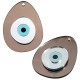 Pendente in Plexi Ovale con Occhio 54x70mm