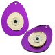 Plexi Acrylic Pendant Oval with Evil Eye 54x70mm