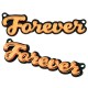 Ciondolo Connettore in Plexi Acrilico "Forever" 74x20mm