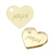 Plexi Acrylic Charm Heart "μαμά" 17x14mm