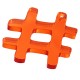 Ciondolo in Plexiglass Acrilico con Simbolo Hashtag 38 mm