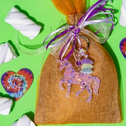 Pendentif en Acrylique Plexi Licorne 70 x 53 mm