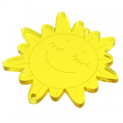 Plexi Acrylic Connector Sun with Smile 52x50mm