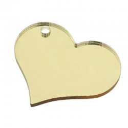 Plexi Acrylic Pendant Heart 37x32mm