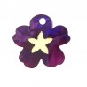 Noir/Mosaïque violet Multicolore/Miroir doré