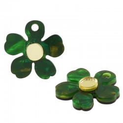Breloque en Acrylique Plexi Fleur 20 mm