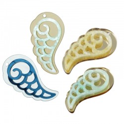 Pendentif en Acrylique Plexi aile 25 x 42 mm