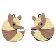 Plexi Acrylic Pendant Armadillo 40x32mm (2pcs/Set)