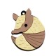 Ciondolo in Plexiglass Acrilico Armadillo 40X32 mm (2 Pezzi/Set)