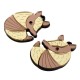Plexi Acrylic Pendant Armadillo 40x32mm (2pcs/Set)