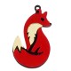 Pendentif en Acrylique Plexi Renard 30 x 50 mm (2 Pièces/Ensemble)