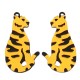 Ciondolo in Plexiglass Acrilico Tigre 50X29 mm (2 Pezzi/Set)