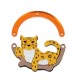 Plexi Acrylic Pendant Leopard 45x30mm (4pcs/Set)