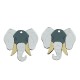 Plexi Acrylic Pendant Elephant 42x40mm (2pcs/Set)