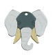 Colgante de Metacrilato Elefante 42x40mm (Set 2 Piezas)