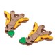 Plexi Acrylic Pendant Giraffe 39x31mm (2pcs/Set)
