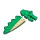 Pendentif en Acrylique Plexi Crocodile 40 x 20 mm (2 Pièces/Set)