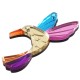 Pendentif en Acrylique Plexi Colibri 60 x 38 mm (2 Pièces/Ensemble)