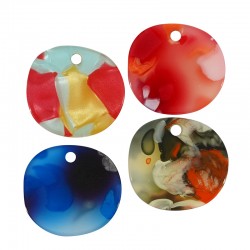 Breloque Ronde en Acrylique Plexi 15 mm