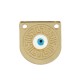 Plexi Acrylic Charm Geometric with Evil Eye & Enamel 18mm