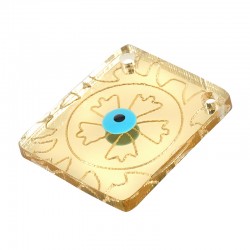 Colgante de Metacrilato Rectangular con Ojo Esmaltado 18x21mm