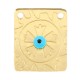 Plexi Acrylic Charm Rectangular with Evil Eye & Enamel 18x21mm