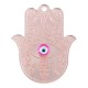 Plexi Acrylic Pendant Hamsa Hand (Fatima) with Evil Eye & Enamel 28x34mm