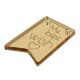 Plexi Acrylic Charm Rectangular “best wish” with Heart 17x26mm