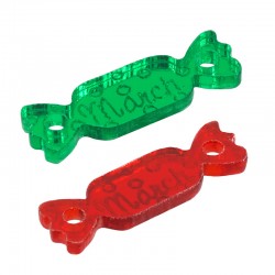 Connecteur en Acrylique Plexi Bonbon « March » 19 x 6 mm