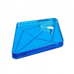 Πλέξι Ακρυλικό Μοτίφ Διαμάντι Γραμμές 26x33mm