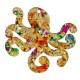 Pendentif en Acrylique Plexi Pieuvre 51 x 42 mm